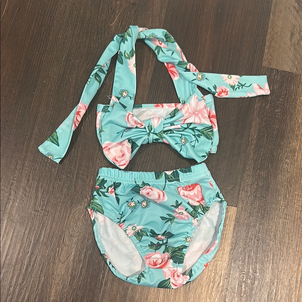 5 for $20 || super cute Floral Bikini Set - 12 mos